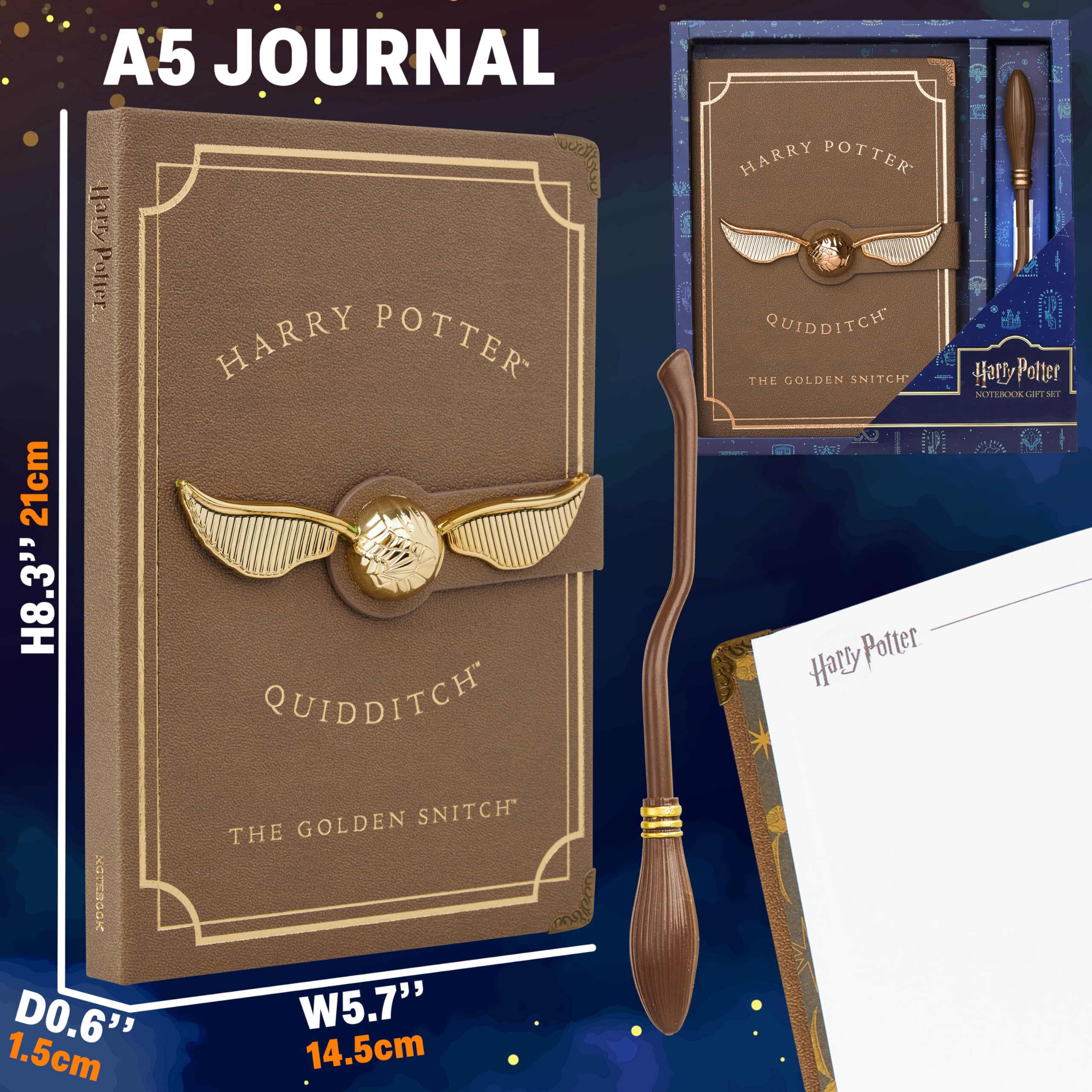 Harry Potter gift-ready notebook set for kids and teens