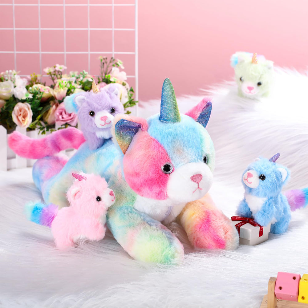 Harrycle Rainbow Caticorn set during playtime and storytime scenes for kids.