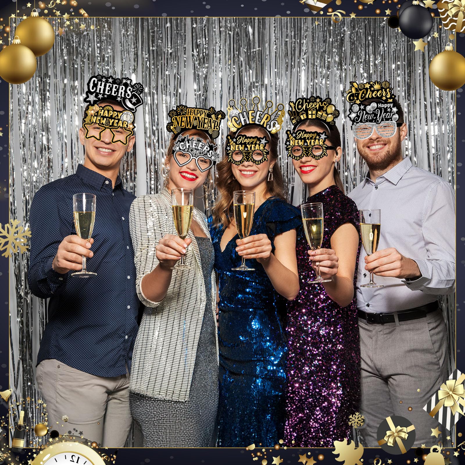 Harrycle photo-prop setup for stylish New Year celebrations.