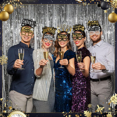 Harrycle photo-prop setup for stylish New Year celebrations.