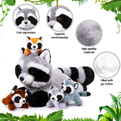 Harrycle baby raccoon plush, 13 cm, great for imaginative play.