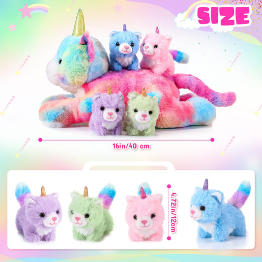 Harrycle Rainbow Caticorn Kitten, 4-inch, adds colorful storytelling companions.