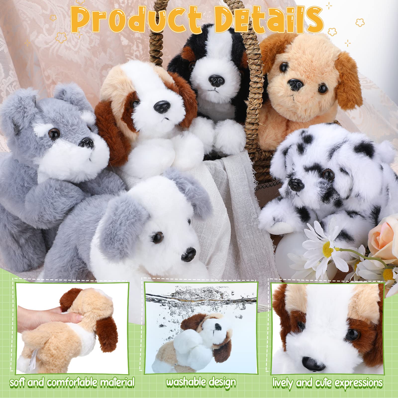 Harrycle Schnauzer plush dog for imaginative play and room decor