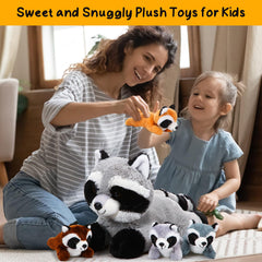 Harrycle woodland party decor plush enhances birthday table setup.