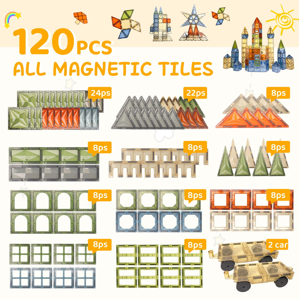 HarworLife diamond magnet tiles versatile shapes for 2D and 3D constructions