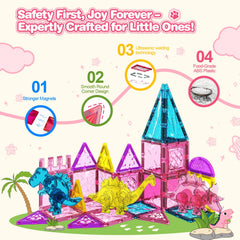 HarworLife dinosaur-tiles-creative-structures enables 2D and 3D designs for creative problem solving.