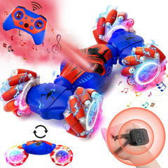 HarworLife RC car blue front view for quick outdoor fun.