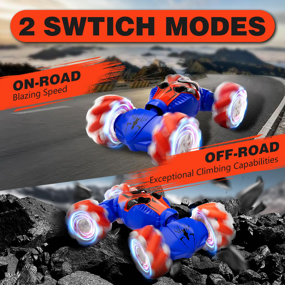 HarworLife RC car dual spray shot for interactive outdoor action.