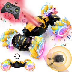 HarworLife remote control car demonstrates 360-degree rotation for dynamic stunts.
