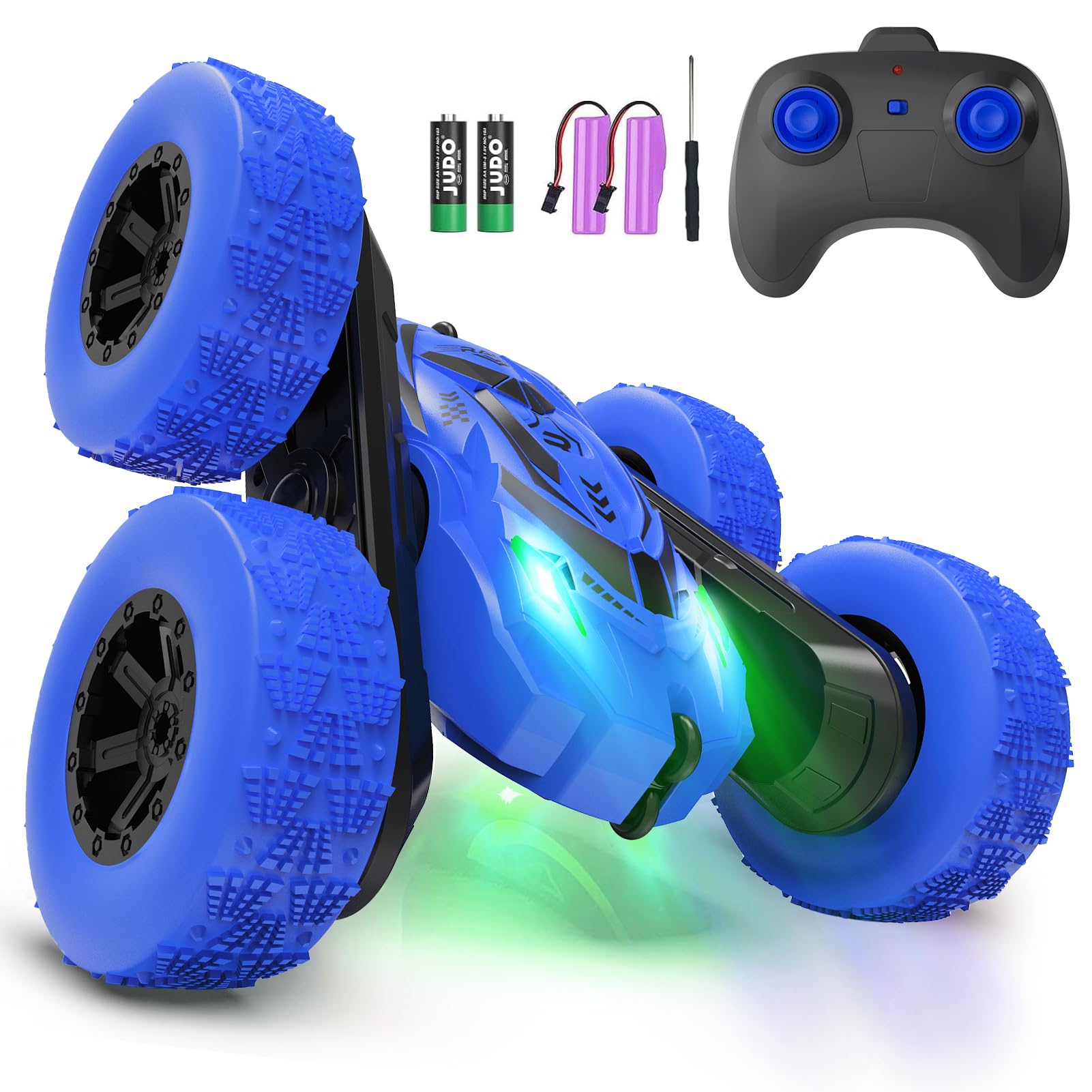 HarworLife remote control car blue front view for kids' playtime