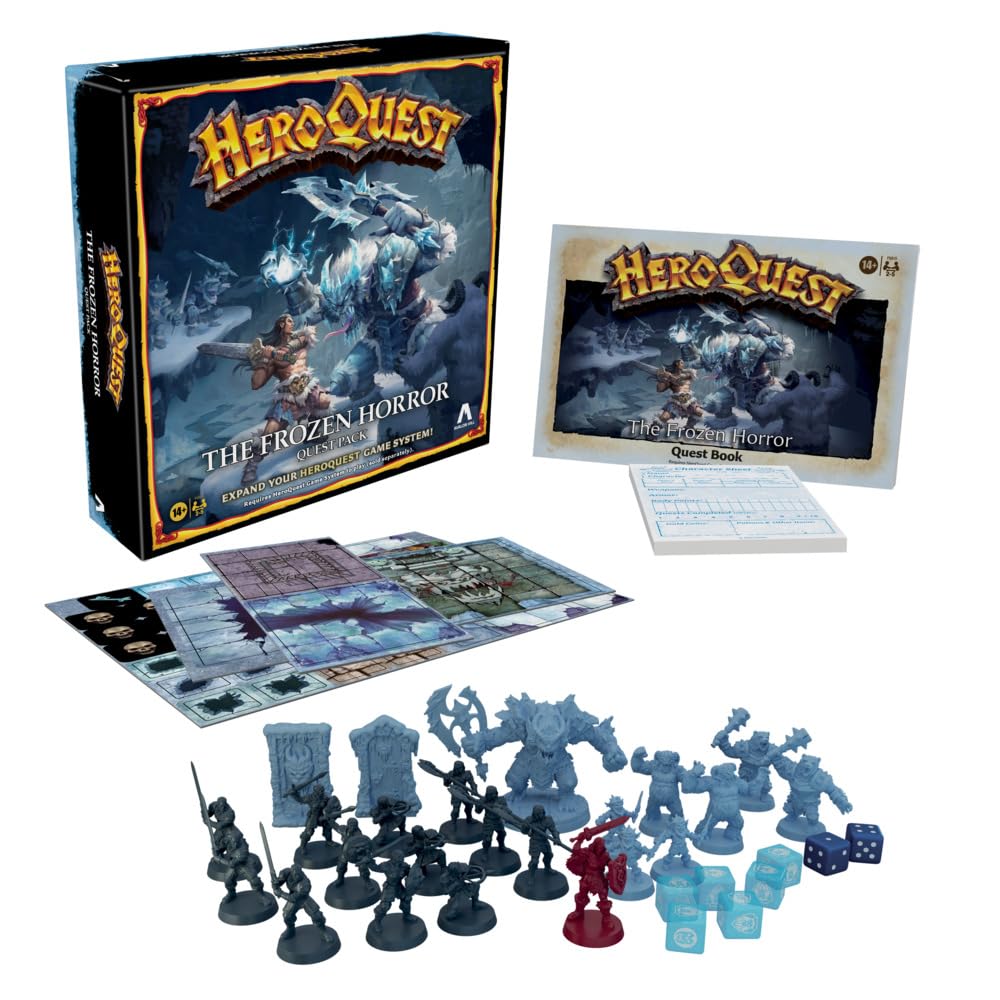Hasbro HeroQuest Frozen Horror miniatures ready for epic battles.