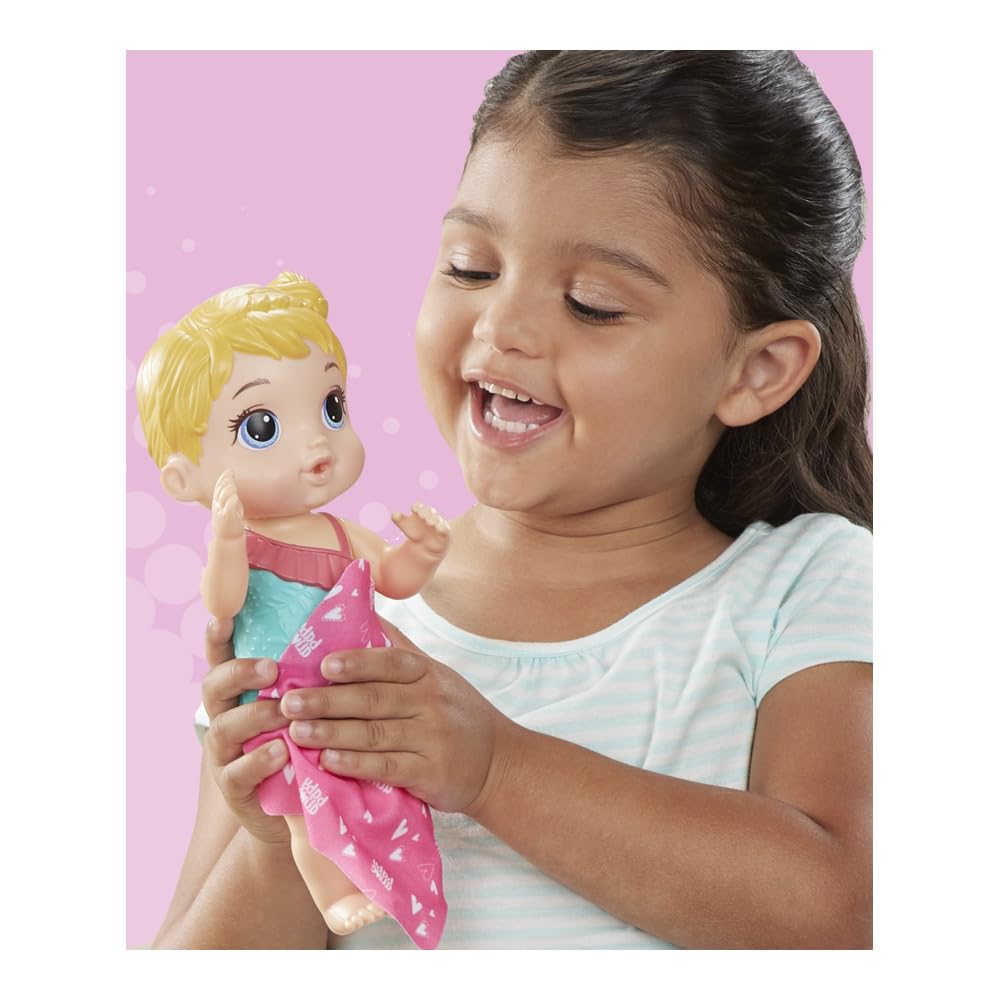 Hasbro Baby Alive Splash 'n Snuggle doll designed for ages 3 and up pretend care