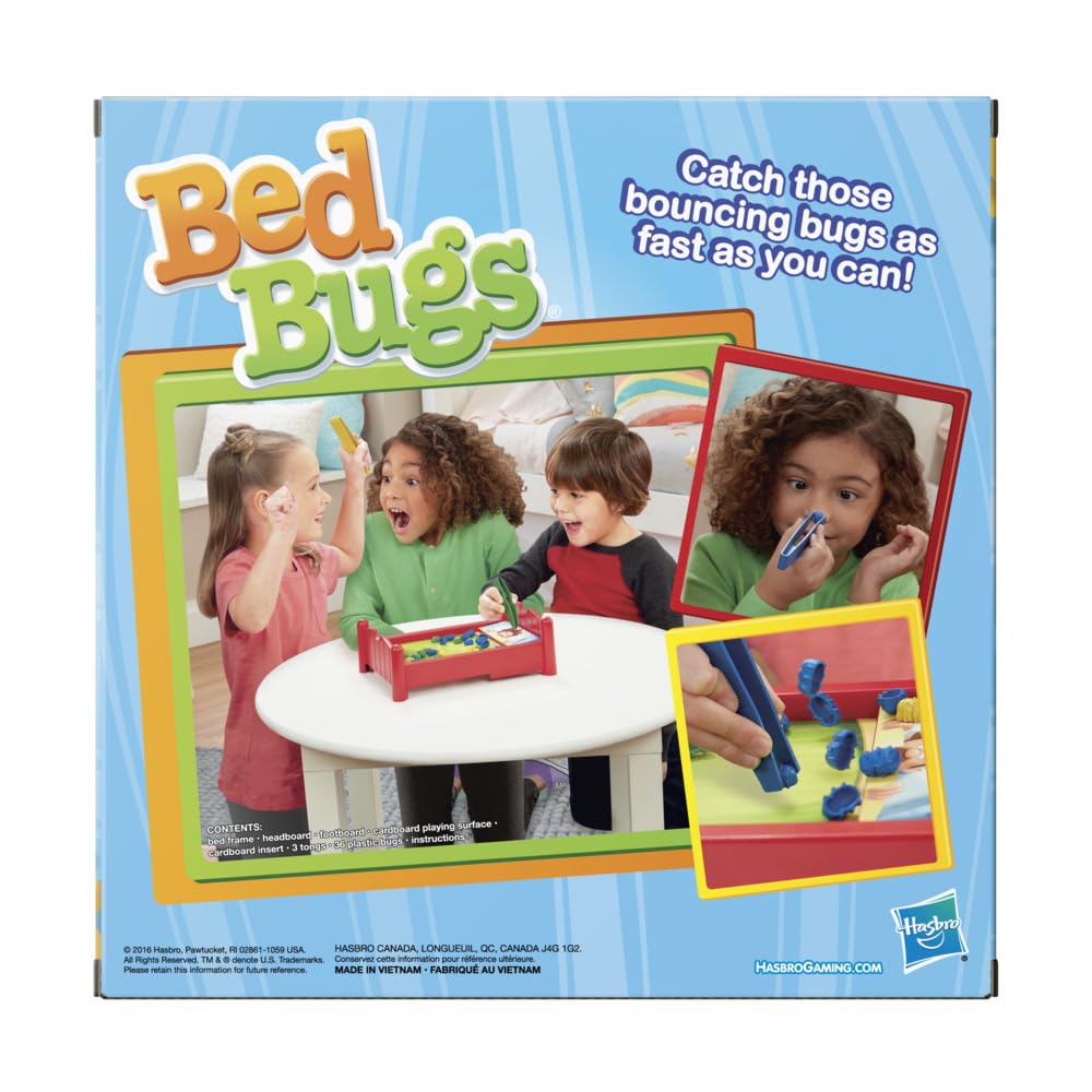 Hasbro Gaming Bed Bugs green-tongs used for quick color matches.
