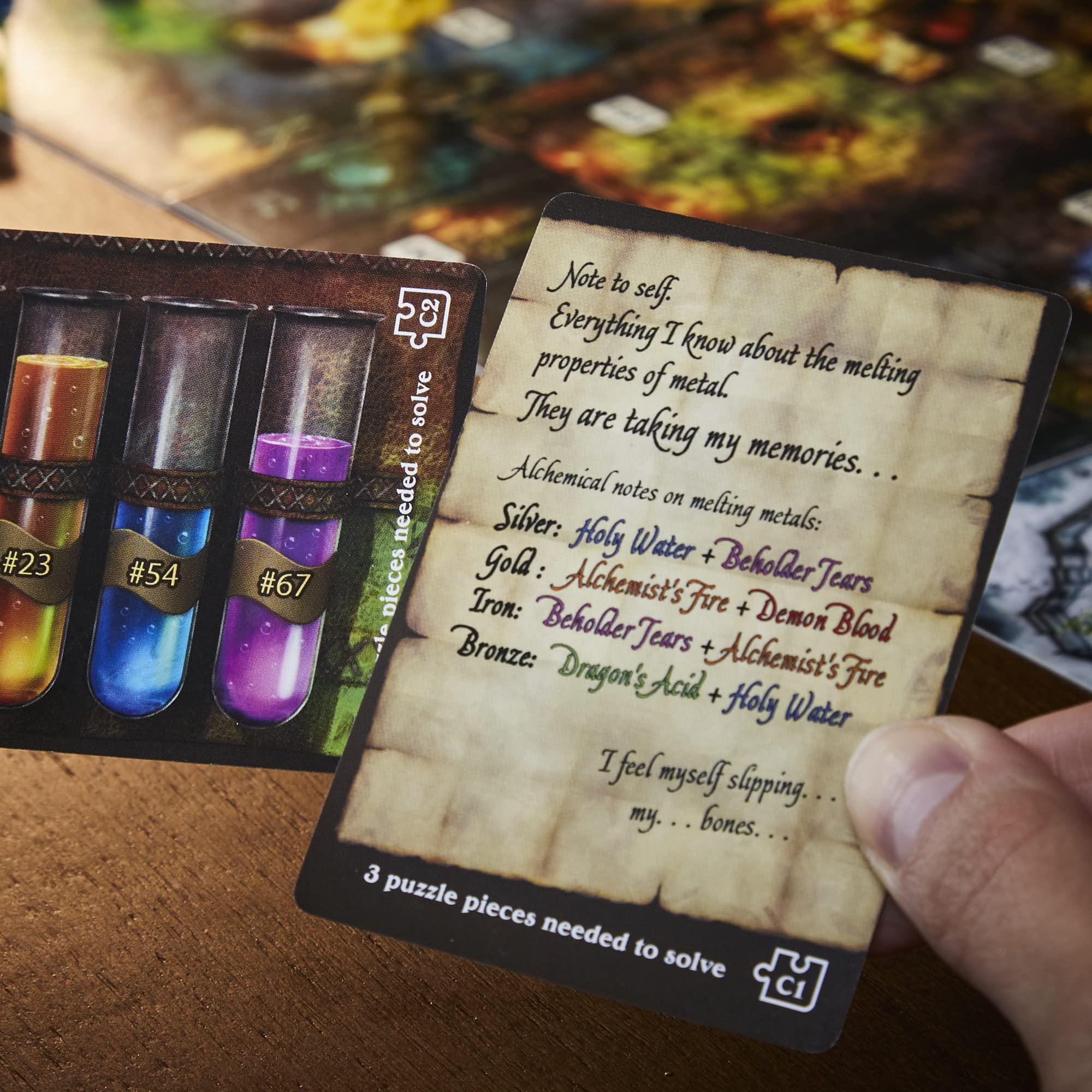 Hasbro D&D Bedlam Neverwinter puzzles decode wordplay and visual riddles