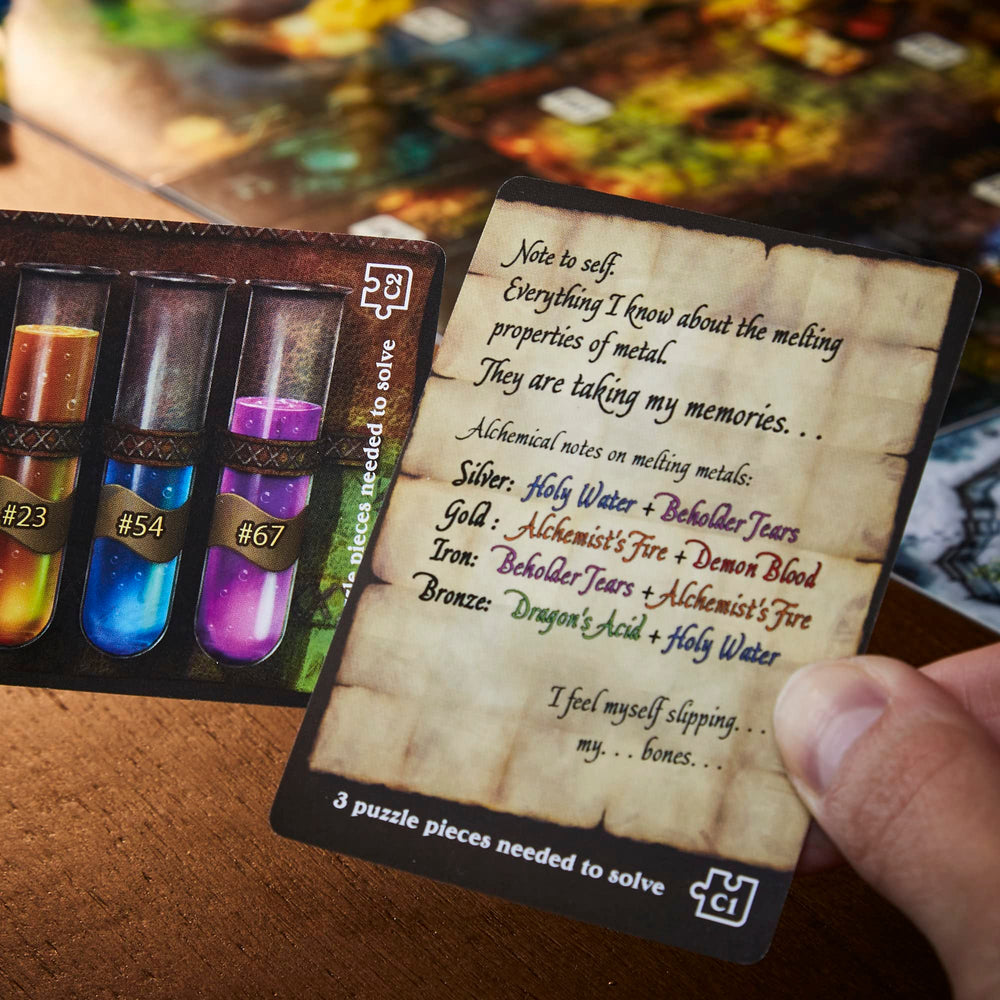 Hasbro D&D Bedlam Neverwinter puzzles decode wordplay and visual riddles