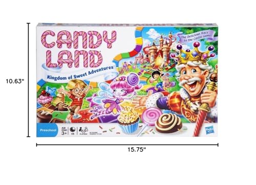 Hasbro Candy Land includes English and Spanish instructions for easy setup and inclusive play.