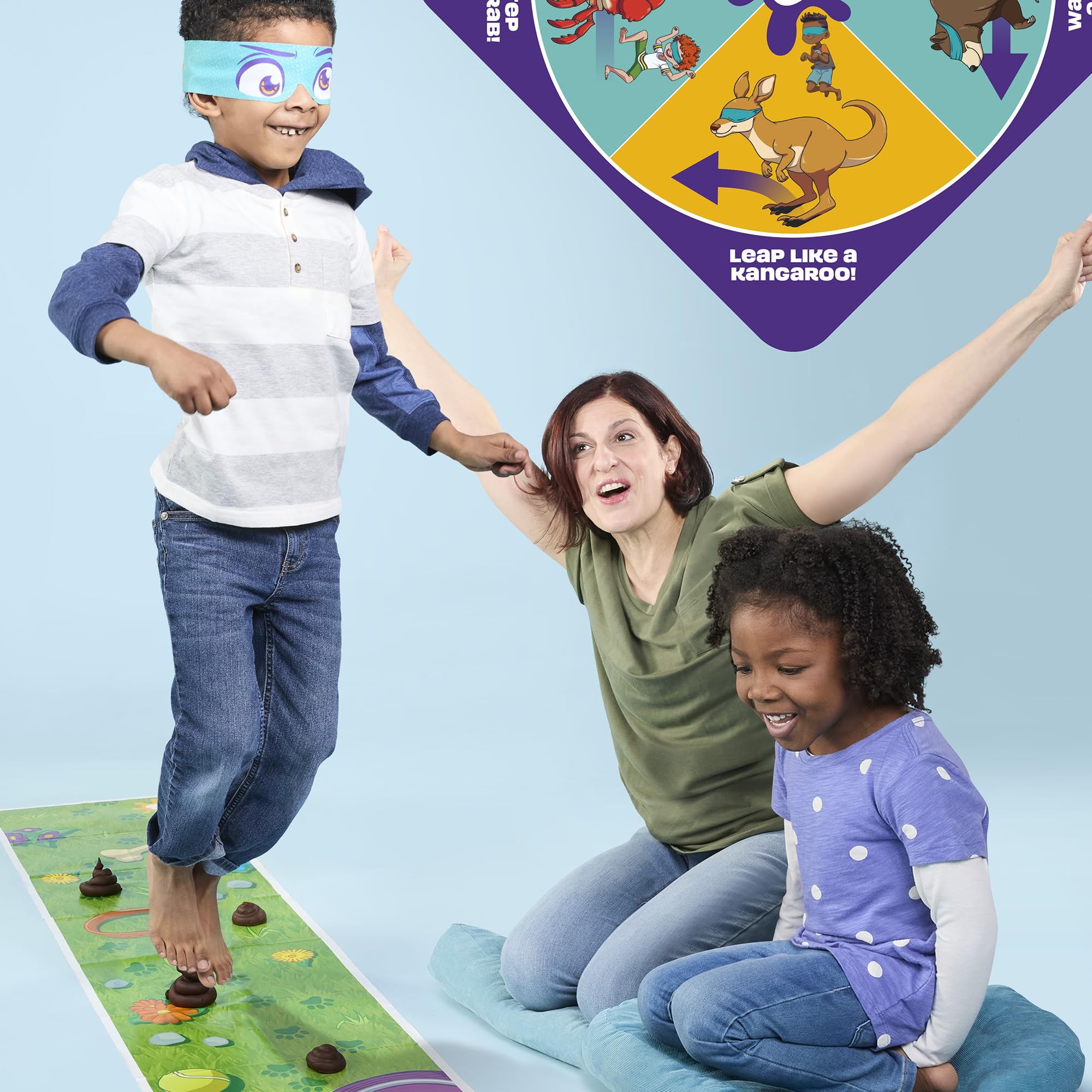 Hasbro Gaming Don't Step in It! Colorful mat layout supports easy setup and play