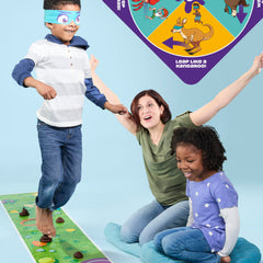 Hasbro Gaming Don't Step in It! Colorful mat layout supports easy setup and play