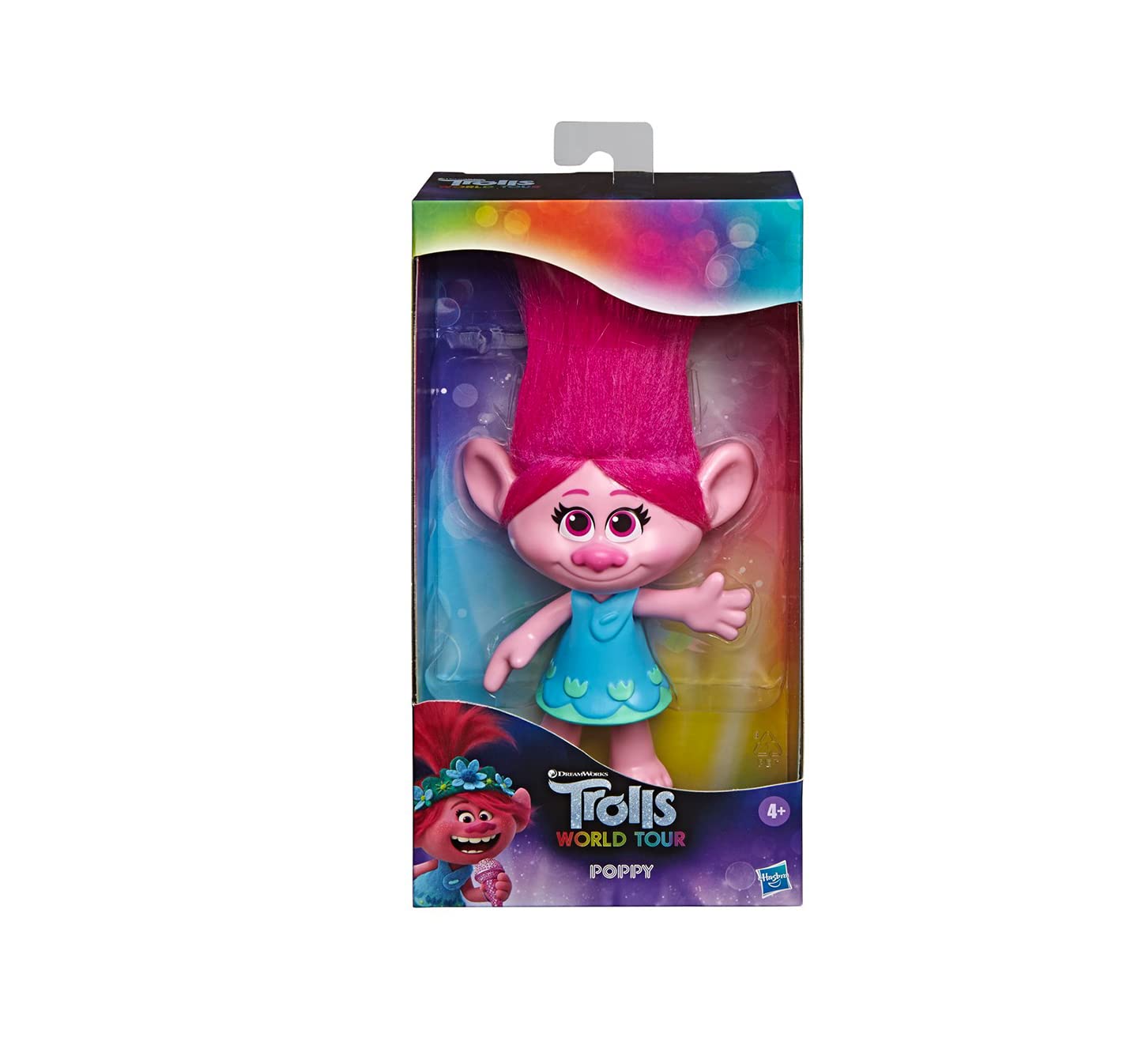 Hasbro DreamWorks Trolls Poppy doll front view for imaginative play
