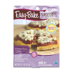 Hasbro Easy-Bake Cheese Pizza Mix ready-to-bake packets for kid-friendly pizza making.