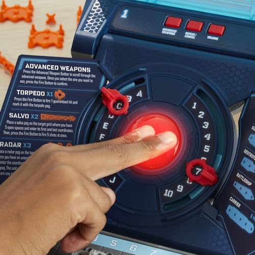 Hasbro Battleship Reloaded Classic vs Advanced mode offering strategic variety.