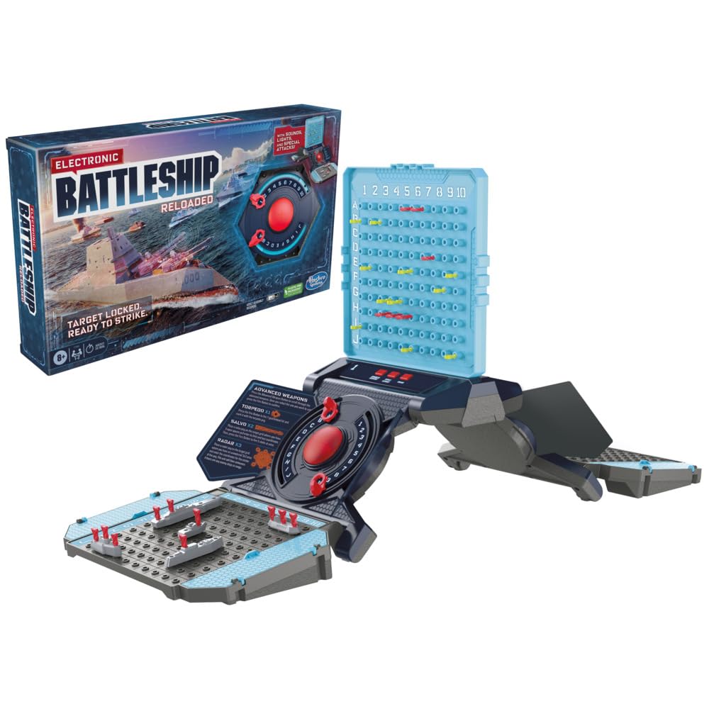 Hasbro Electronic Battleship Reloaded control panel for immersive coordinate input.