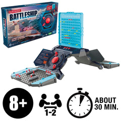 Hasbro Battleship Reloaded folding unit enables compact storage.