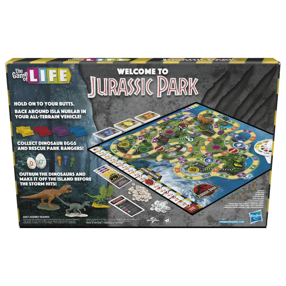 Hasbro Gaming Jurassic Park eggs become milestones during a fast-paced race.