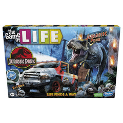 Hasbro Gaming The Game of Life Jurassic Park Edition unboxing evokes movie nostalgia.