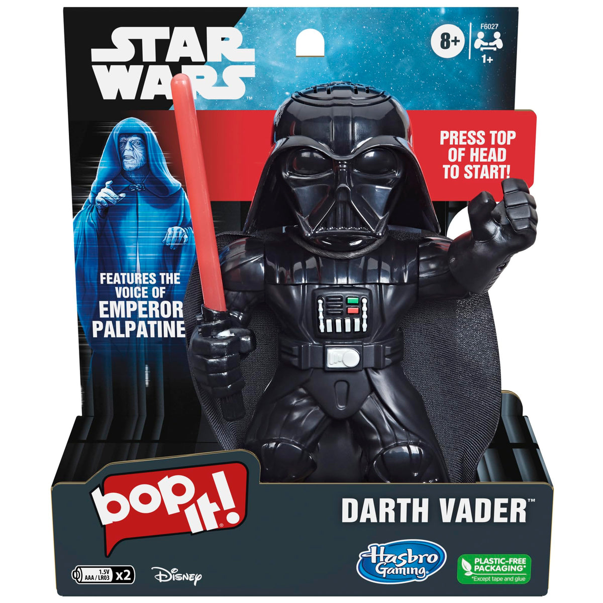 Hasbro Gaming Bop It! Star Wars Darth Vader Edition with Vader-inspired design for family play.