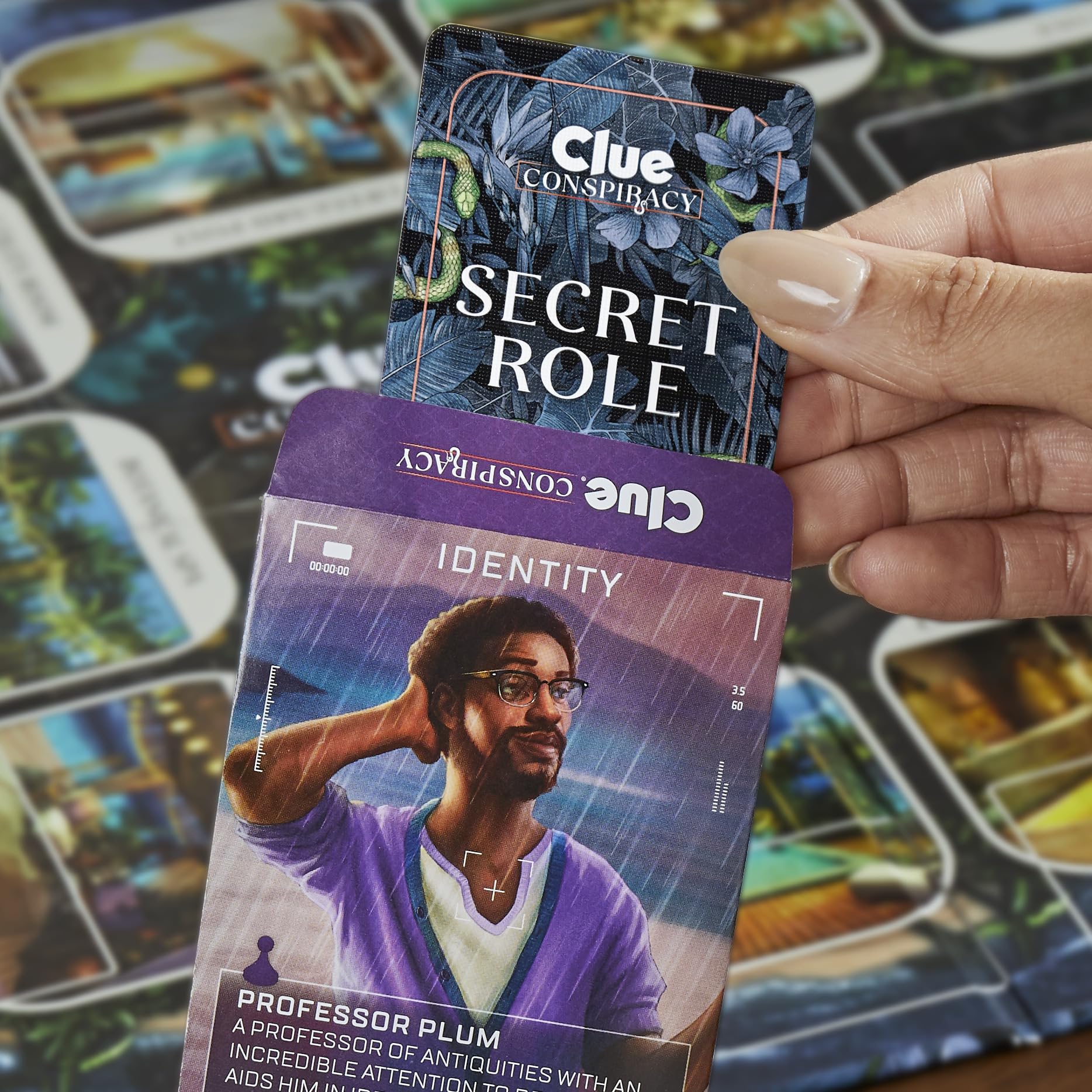 Hasbro Clue Conspiracy trap cards create tension and strategic plays.