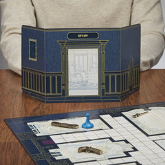 Hasbro Gaming Clue Signature Collection gold-foil-finishes enhance luxury feel and collectability.