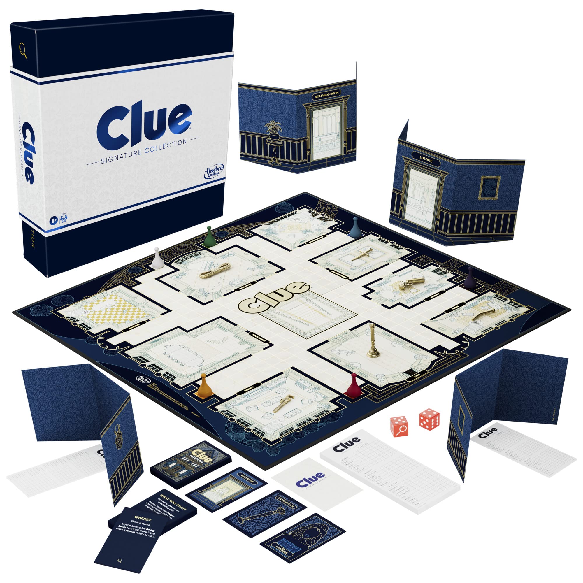 Hasbro Gaming Clue Signature Collection oversized-die-cast-weapons offer durable props for immersive play.