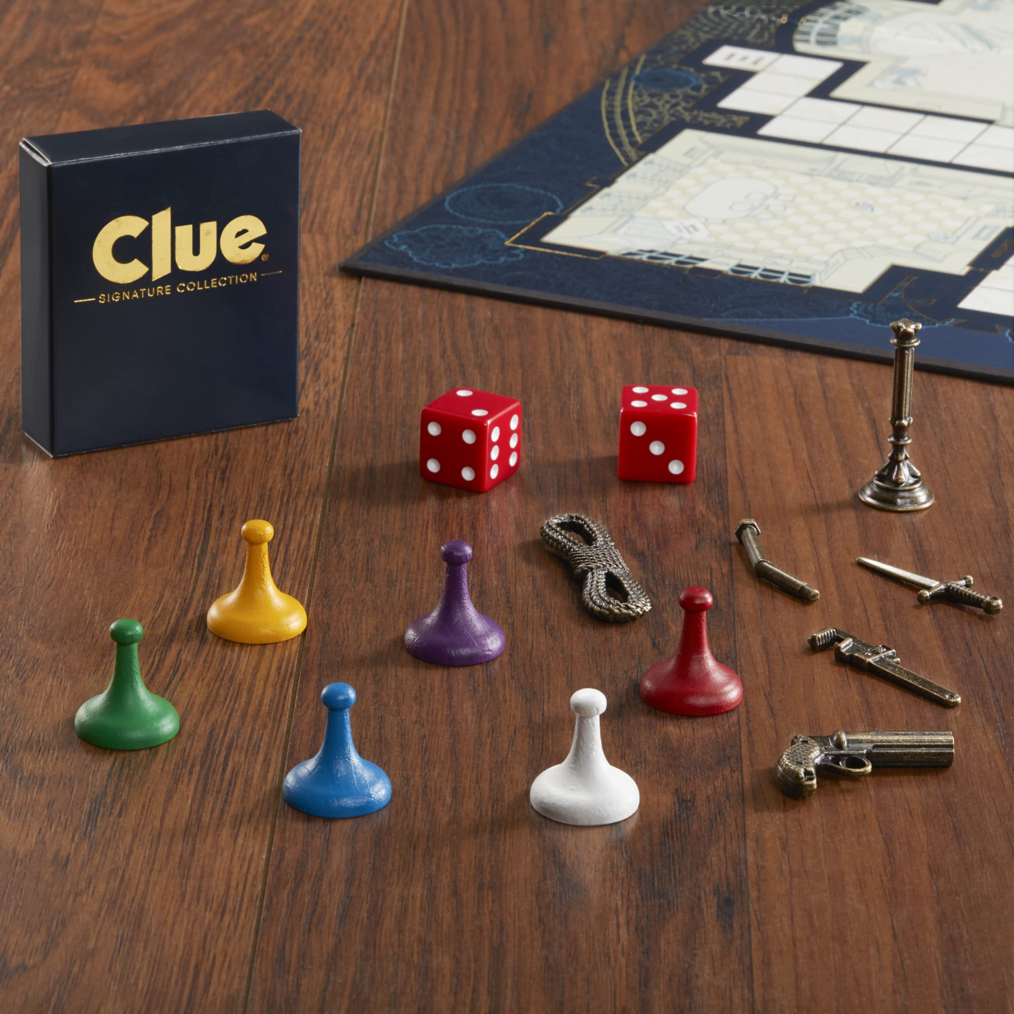 Hasbro Gaming Clue Signature Collection sleek-packaging supports gift-ready unboxing and gifting.