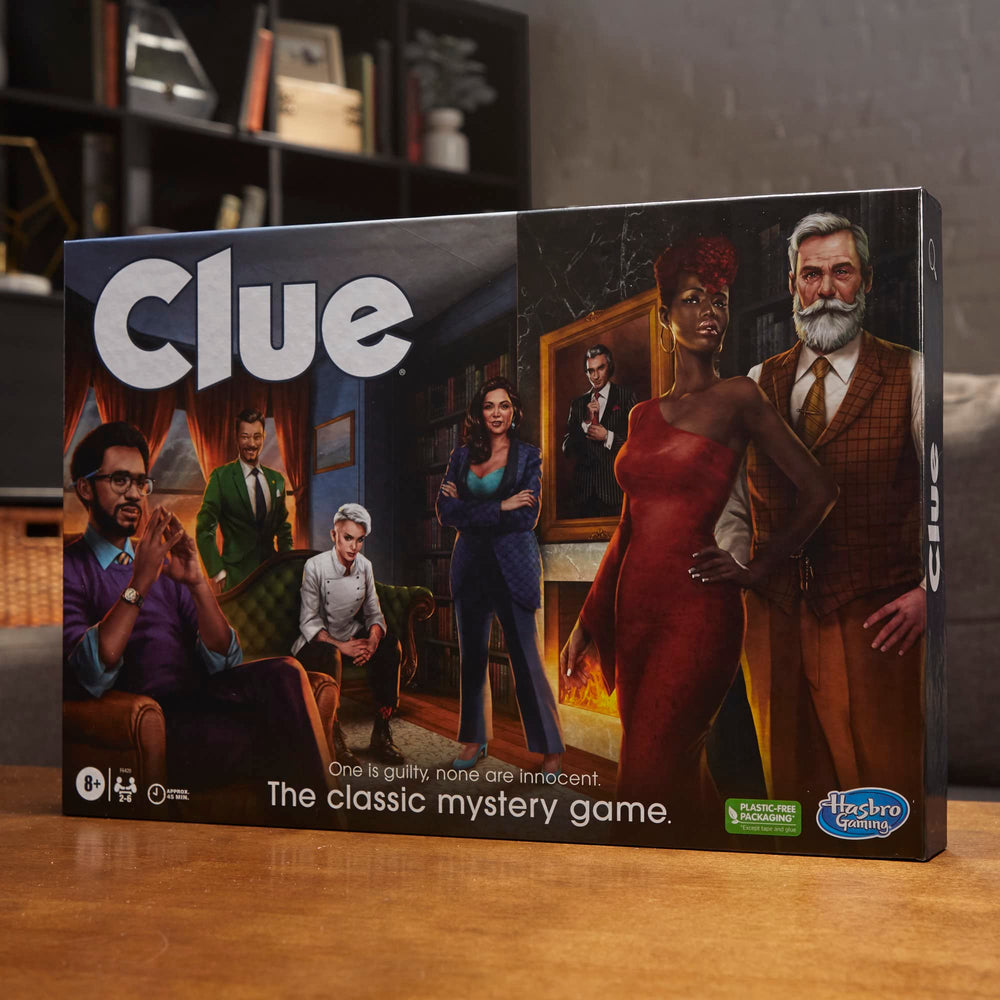 Hasbro Gaming Clue suspects figures spark imaginative deduction.