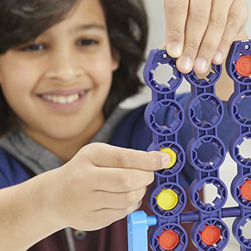 Hasbro Gaming Connect 4 Spin beginner mode illustrates accessible rules for new players.