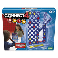 Hasbro Gaming Connect 4 Spin discs in action on the grid for shiftable outcomes.