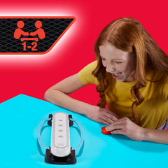 Hasbro Gaming Hypershot face-off mode emphasizes strategic duels in a compact form.