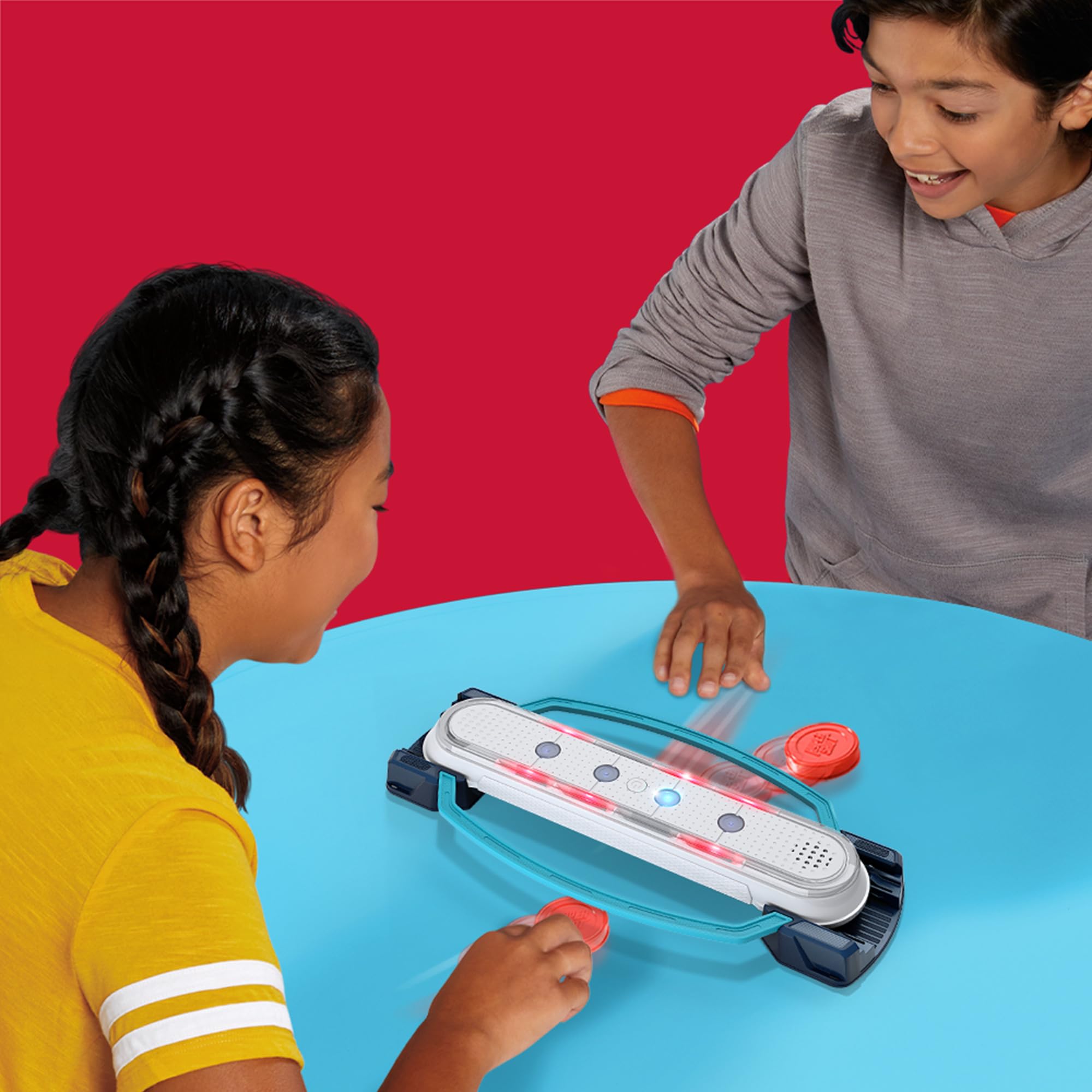 Hasbro Gaming Hypershot lights-and-sounds close-up highlights engaging features for kids.