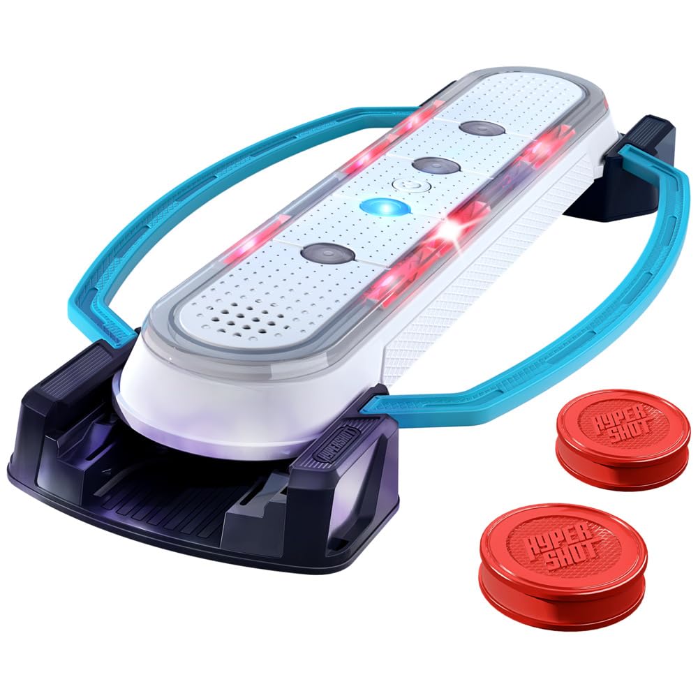 Hasbro Gaming Hypershot ricochet mode demonstrates head-to-head competition for family game night.