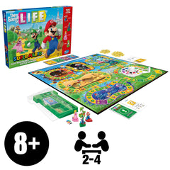 Peach card and castle motif add Mario flair to gameplay visuals.
