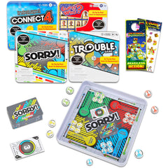 Hasbro Gaming magnetic travel set featuring Connect 4 tin for on-the-go play