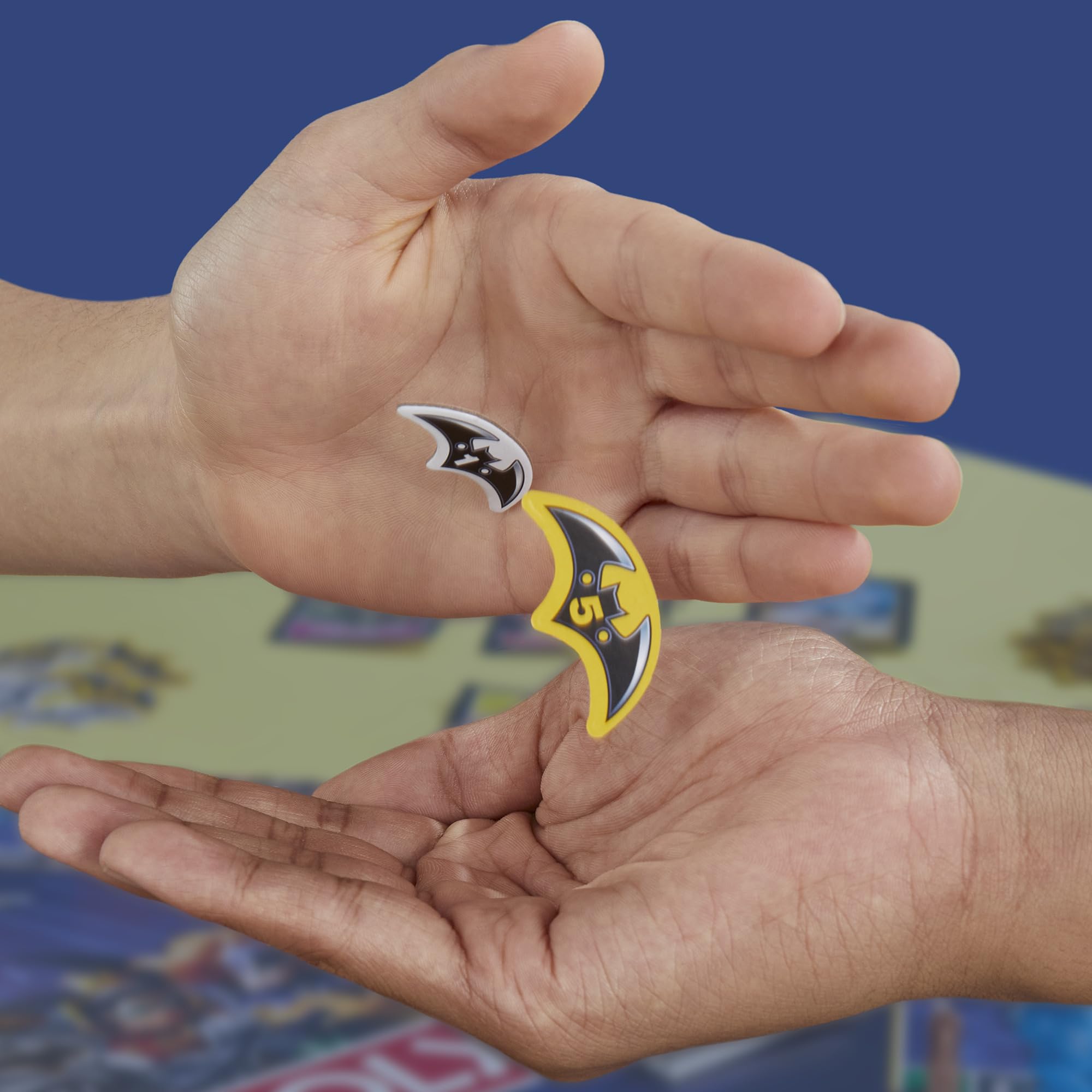 Hasbro Gaming Monopoly Batman Edition Bat-Signal deck summons help.