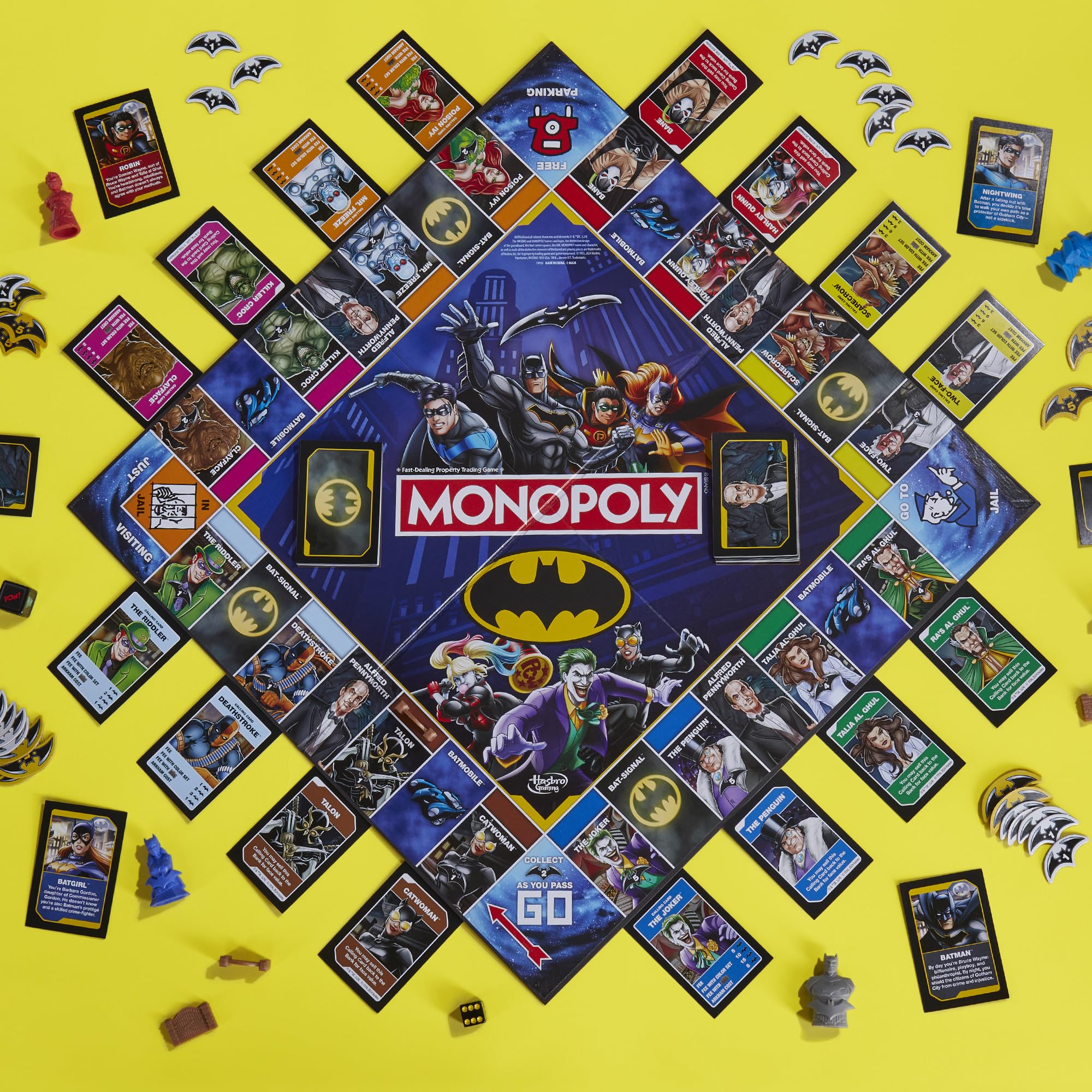 Hasbro Gaming Monopoly Batman Edition Robin token ready for team-based action.