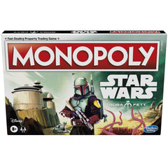 Hasbro Gaming Monopoly Star Wars Boba Fett Edition box front for family play