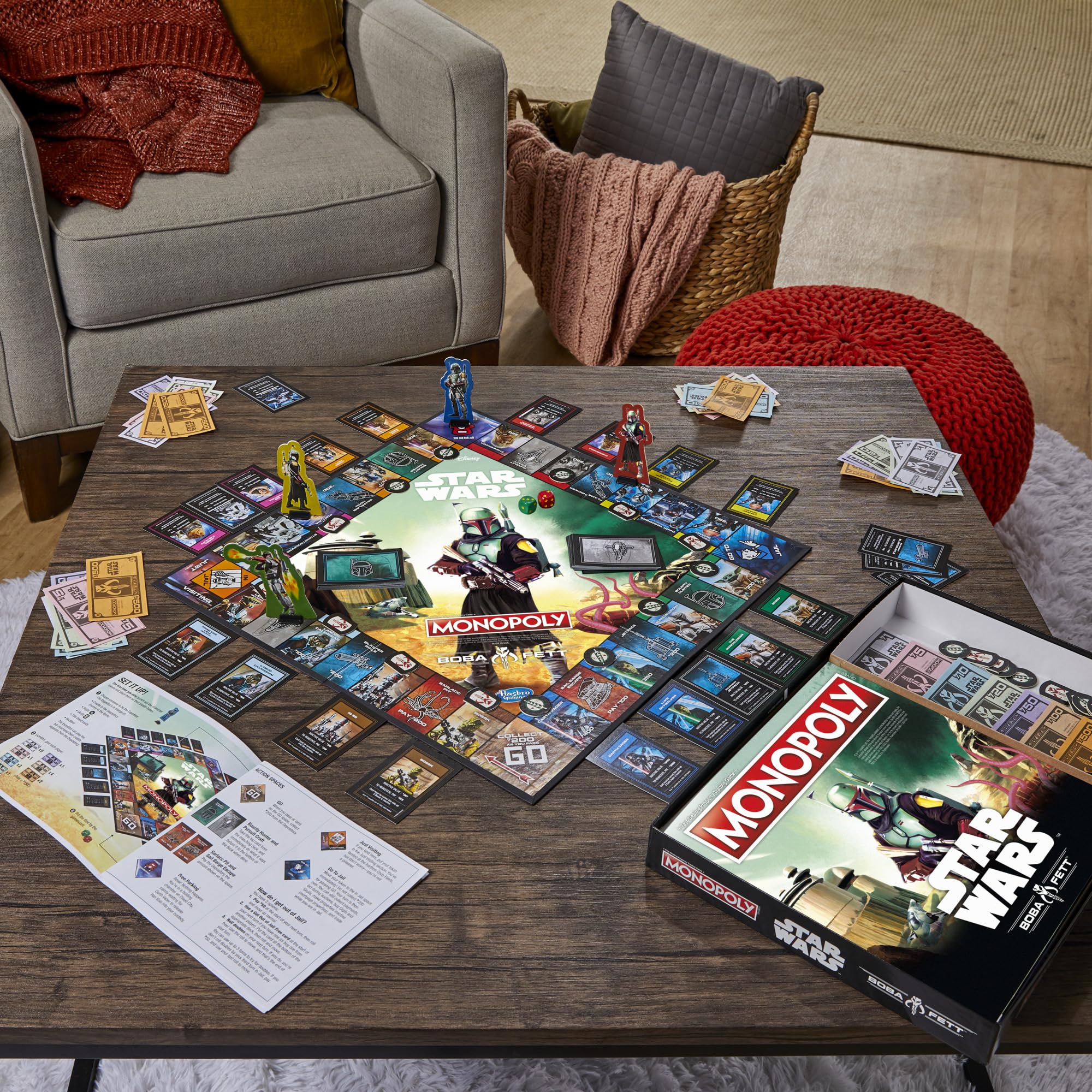 Star Wars board art from Hasbro Monopoly Boba Fett Edition