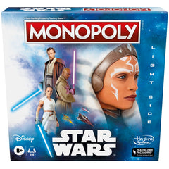 Hasbro Gaming Monopoly Star Wars Light Side tokens feature six Jedi-inspired characters for play variety.