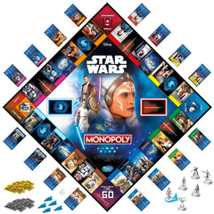 Hasbro Gaming Monopoly Star Wars Light Side force cards showcase strategic boosts.