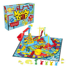Hasbro Gaming Mousetrap in action as players chase cheese wedges.
