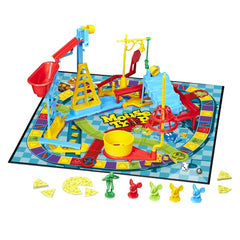 Hasbro Gaming Mousetrap trap mechanism triggering a chain reaction.